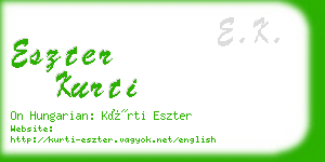 eszter kurti business card